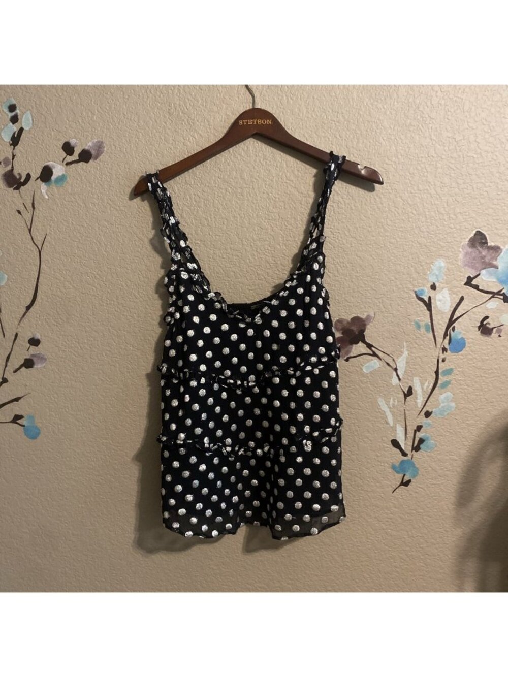 Dodo Bar Or Metallic Ruffle Tank  M Party Festival Going Out Boho